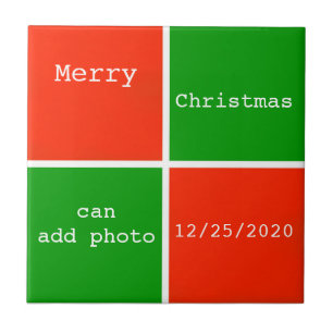 Christmas Checkers Tile