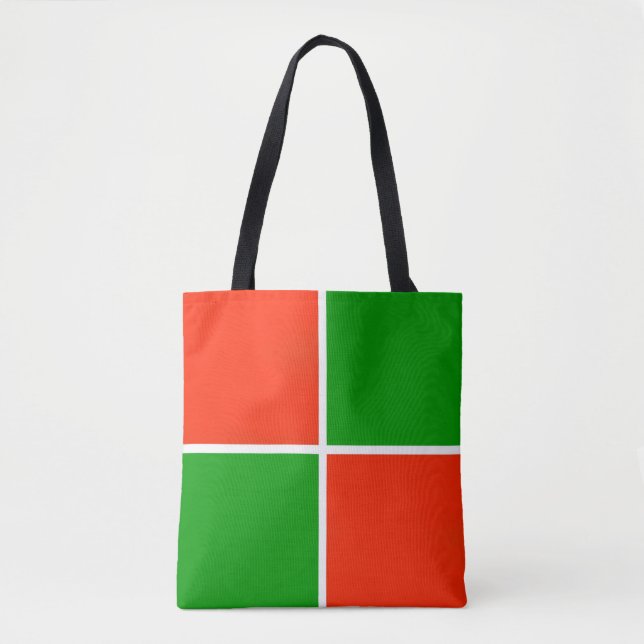 Christmas Checkers Tote Bag (Front)