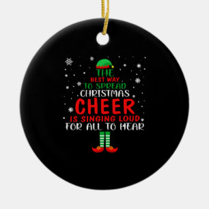 Christmas Cheer Ceramic Ornament