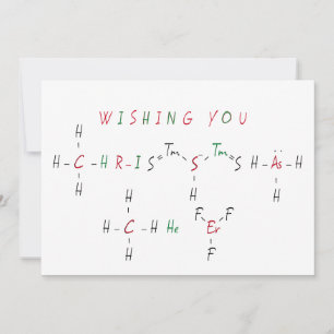 Christmas Cheer Chemistry Science Teacher Holiday Card