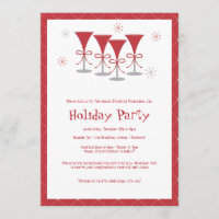 Christmas Cheer Holiday Cocktail Party Invitation