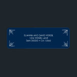 Christmas Cheer Return Address Label in Navy<br><div class="desc">Christmas Cheer Return Address Label in Navy. See all rest of the matching pieces in this collection. Write to me at mailme@mistyqe.com for quotes on other matching pieces or customization requests.</div>