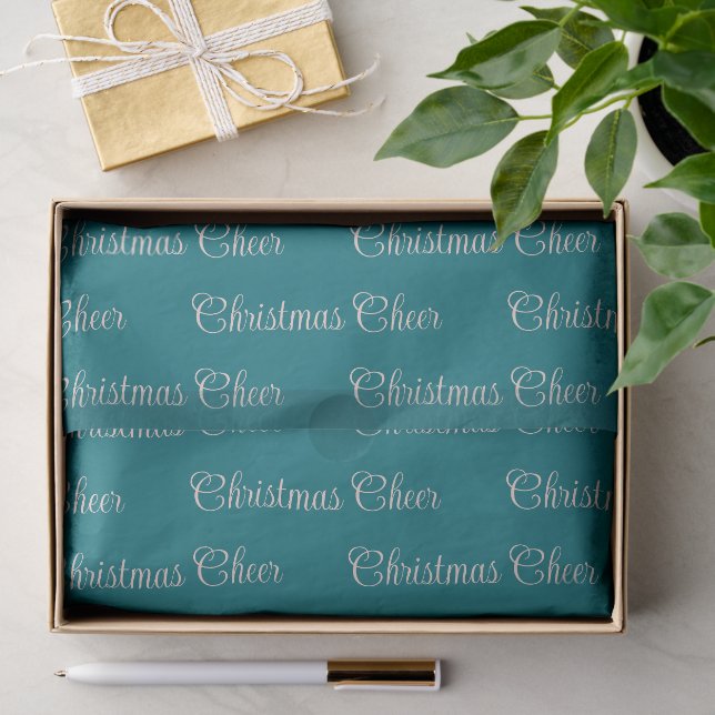 Christmas Cheer | Rich Deep Teal Holiday  Tissue Paper (Gift)