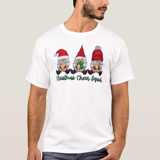 Christmas Cheer Squad gnomes cookie gift coca red  T-Shirt (Front)