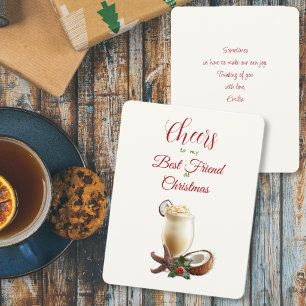 Christmas Cheers Best Friend Coconut Cocktail Holiday Card