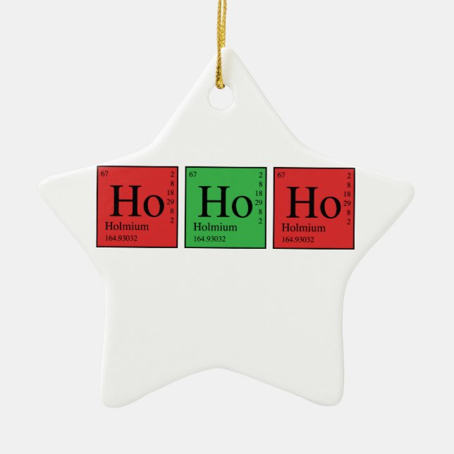 Christmas Chemistry Ceramic Ornament (Front)