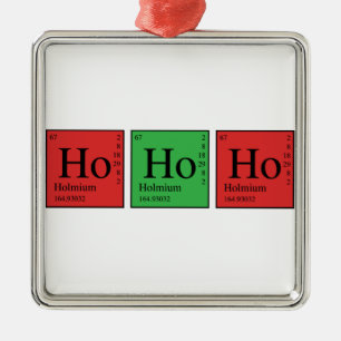 Christmas Chemistry Metal Ornament