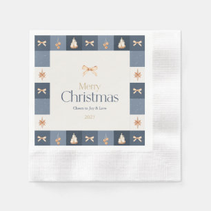 Christmas Chequered Paper Napkin