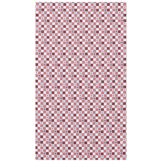 Christmas Chequered  Tablecloth (Front)