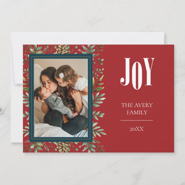 Christmas Cherry Holiday Photo Card (Front)