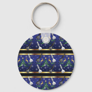 Christmas Chess Pieces - Snowflakes Xmas Tree Keychain