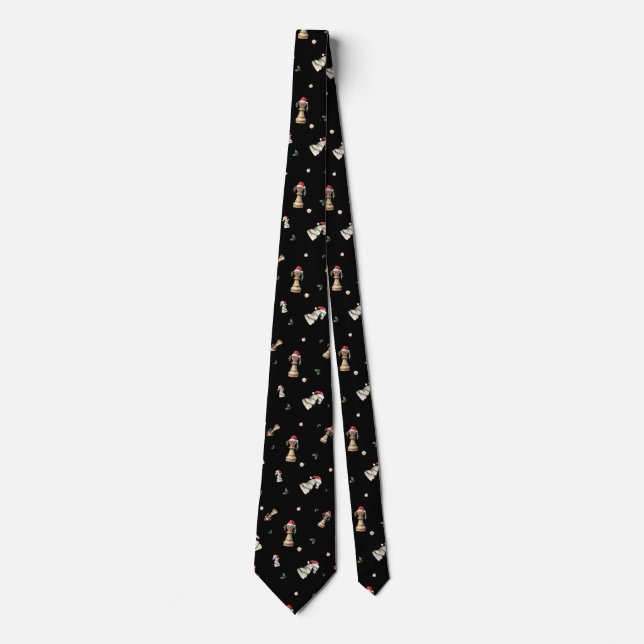 Christmas Chess Tie – Elegant Chess pattern (Front)