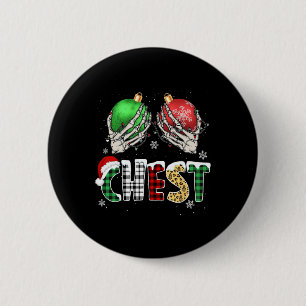 Christmas Chest Nuts Chestnuts Xmas Couple Matchin 2 Inch Round Button