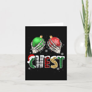 Christmas Chest Nuts Chestnuts Xmas Couple Matchin Card