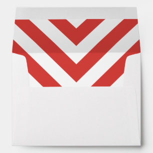 Christmas Chevron Envelope with Return Address