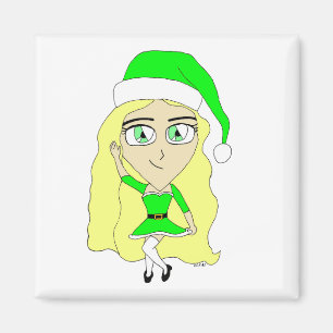 Christmas chibi magnet