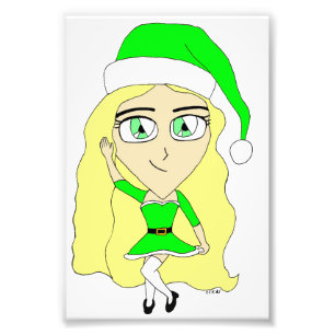 Christmas chibi  photo print