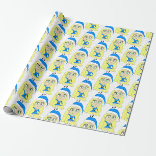 Christmas chibi  wrapping paper