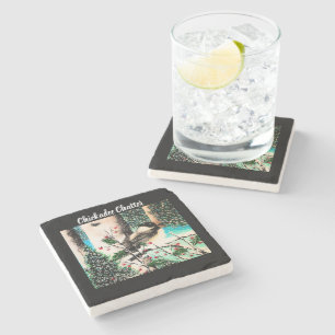 Christmas Chickadee Chatter Stone Coaster