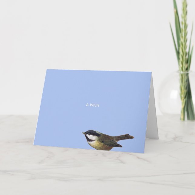 Christmas Chickadee Wish Card (Front)