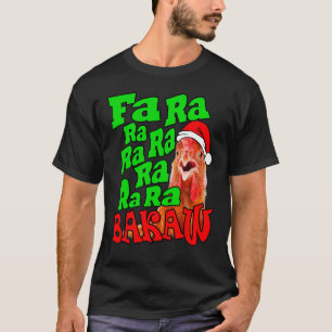 Christmas Chicken Caroling Ugly Christmas Knitted  T-Shirt