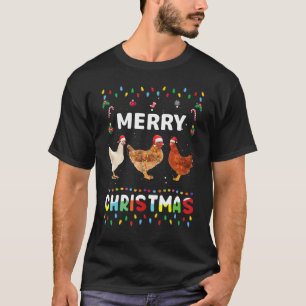 Christmas Chicken Farm Animal Xmas T-Shirt