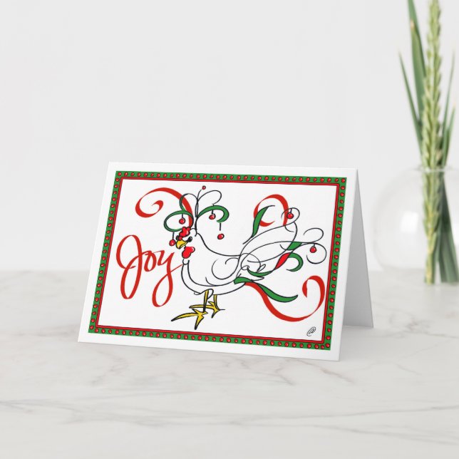 Christmas Chicken Holiday Joy Card (Front)