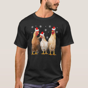 Christmas Chicken Kids Matching Family Chicken Pa T-Shirt