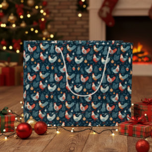 Christmas Chicken Large Gift Bag