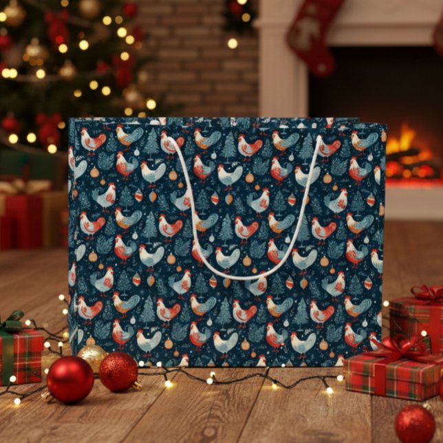 Christmas Chicken  Large Gift Bag (Creator Uploaded)