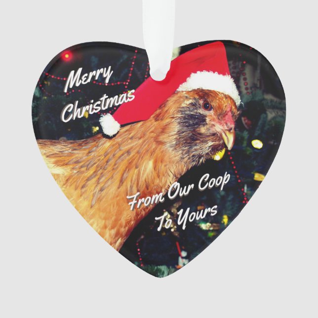 Christmas Chicken Ornament (Front)