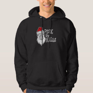 Christmas Chicken Santa Hat Peck The Halls Hoodie