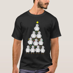 Christmas Chicken Tree Christmas Matching Pajama T-Shirt