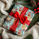 Christmas Chicken Watercolor Wrapping Paper<br><div class="desc">This design may be personalized in the area provided by changing the photo and/or text. Or it can be customized by clicking Personalize this Template and then choosing the click to customize further option and delete or change the colour of the background, add text, change the text colour or style,...</div>