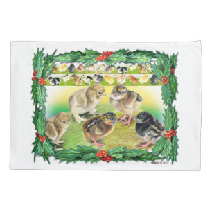 Christmas Chicks Pillowcase