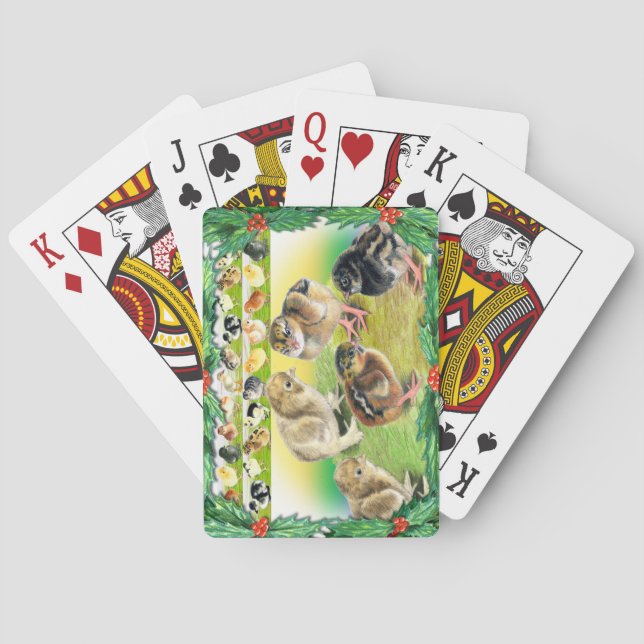 Christmas Chicks Playing Cards (Back)