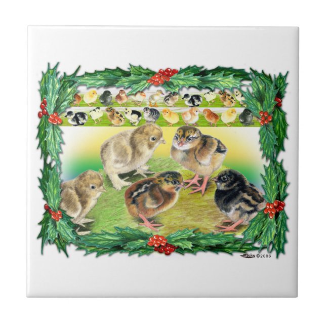 Christmas Chicks Tile (Front)