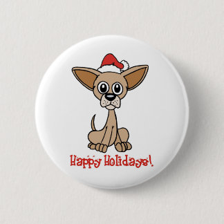 Christmas Chihuahua 2 Inch Round Button