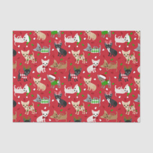 Christmas Chihuahua All Coats Tissue Paper