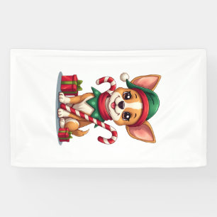 Christmas Chihuahua Cheer Banner