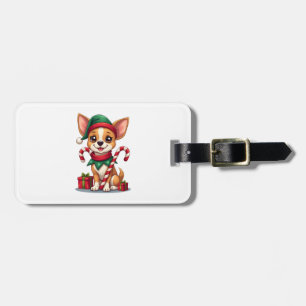 Christmas Chihuahua Cheer Luggage Tag