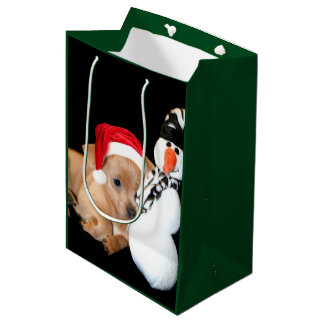 Christmas Chihuahua dog Gift Bag