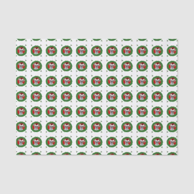 Christmas chihuahua dog tissue paper (Front)