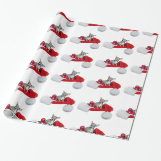 Christmas Chihuahua dog wrapping paper