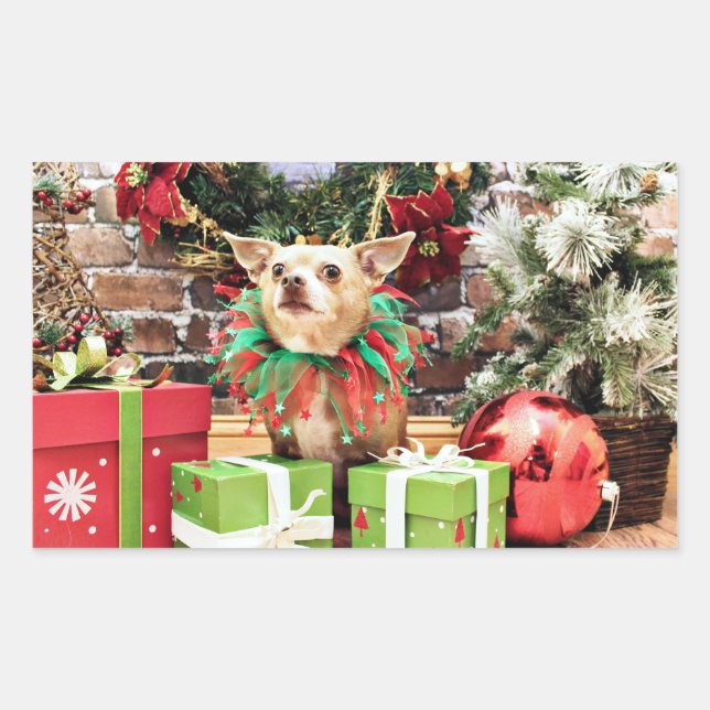 Christmas - Chihuahua - Miles Sticker (Front)