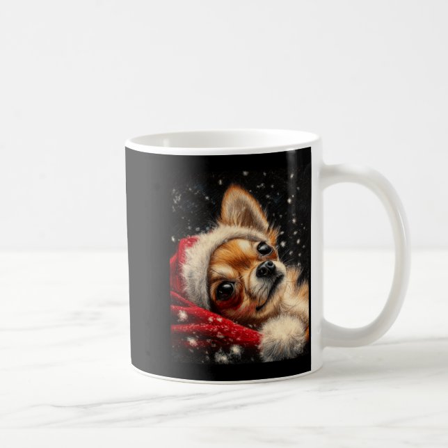 Christmas Chihuahua On A Long Sleeve  Coffee Mug (Right)