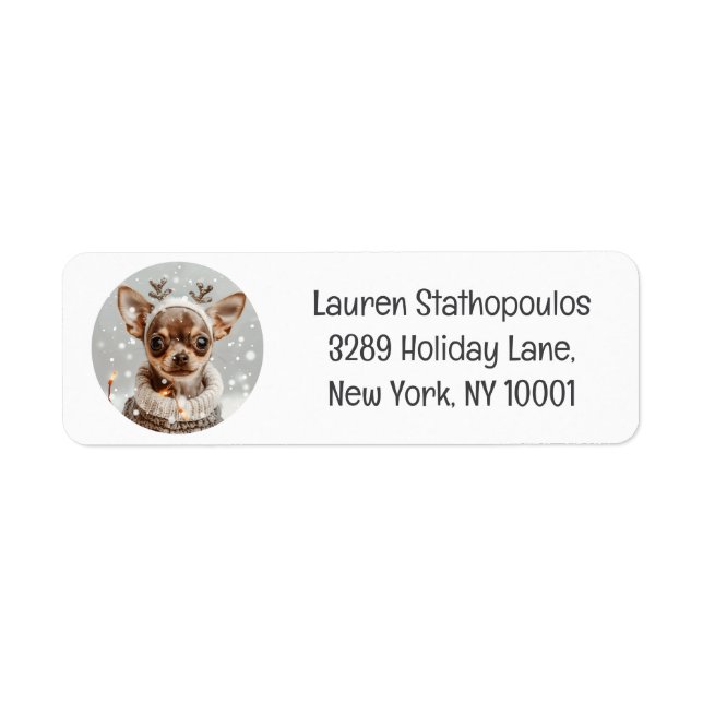 Christmas Chihuahua Reindeer Dog (Front)