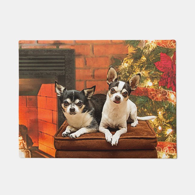 Christmas Chihuahua’s Doormat (Front)