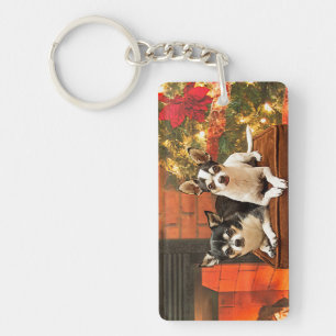 Christmas Chihuahua’s Keychain