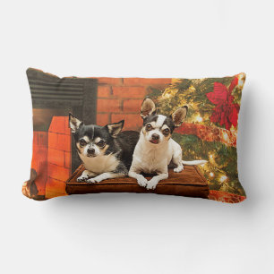 Christmas Chihuahua’s Lumbar Pillow